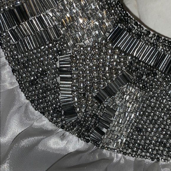 💙Boston proper, silver and black dress, L - Picture 4 of 4